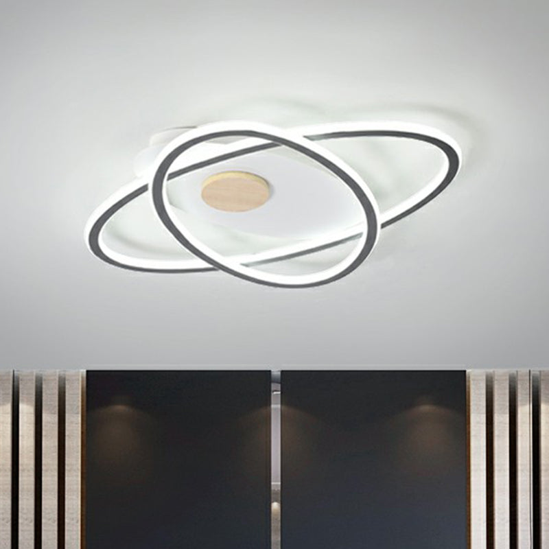 Oval Flush Mount Ceiling Lighting Fixture Simplicity Acrylic LED Flush Mount for Bedroom Clearhalo 'Ceiling Lights' 'Close To Ceiling Lights' 'Close to ceiling' 'Semi-flushmount' Lighting' 2326820