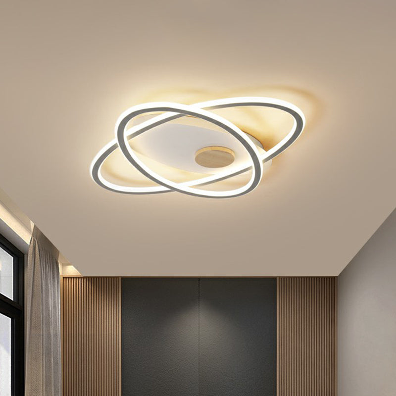Oval Flush Mount Ceiling Lighting Fixture Simplicity Acrylic LED Flush Mount for Bedroom Clearhalo 'Ceiling Lights' 'Close To Ceiling Lights' 'Close to ceiling' 'Semi-flushmount' Lighting' 2326821