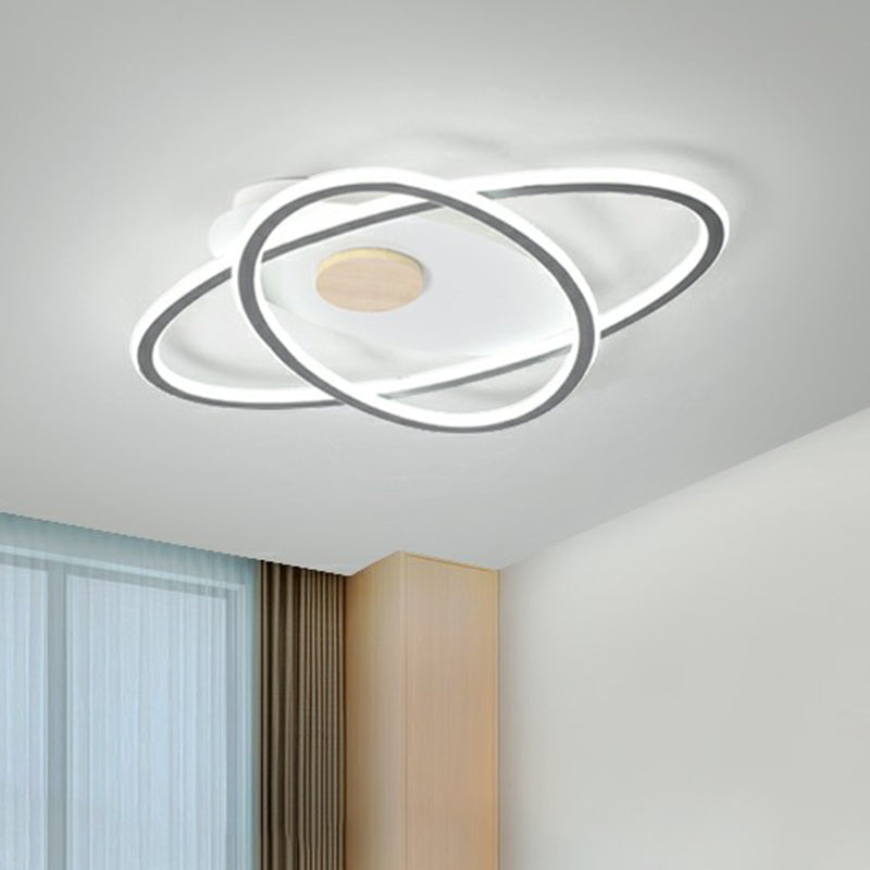 Oval Flush Mount Ceiling Lighting Fixture Simplicity Acrylic LED Flush Mount for Bedroom Clearhalo 'Ceiling Lights' 'Close To Ceiling Lights' 'Close to ceiling' 'Semi-flushmount' Lighting' 2326823