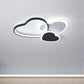 Black Loving Heart Flush Mount Light Modern Metal LED Ceiling Flush Light Fixture for Bedroom Clearhalo 'Ceiling Lights' 'Close To Ceiling Lights' 'Close to ceiling' 'Semi-flushmount' Lighting' 2326875
