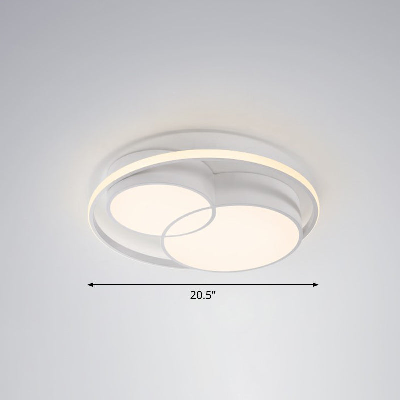 Ultrathin Bedroom Ceiling Mounted Fixture Acrylic Contemporary LED Flush Mount Lighting White Third Gear Round Clearhalo 'Ceiling Lights' 'Close To Ceiling Lights' 'Close to ceiling' 'Flush mount' Lighting' 2326899