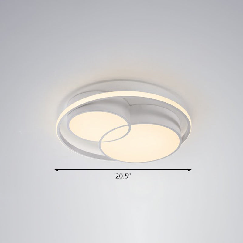 Ultrathin Bedroom Ceiling Mounted Fixture Acrylic Contemporary LED Flush Mount Lighting White Remote Control Stepless Dimming Round Clearhalo 'Ceiling Lights' 'Close To Ceiling Lights' 'Close to ceiling' 'Flush mount' Lighting' 2326901