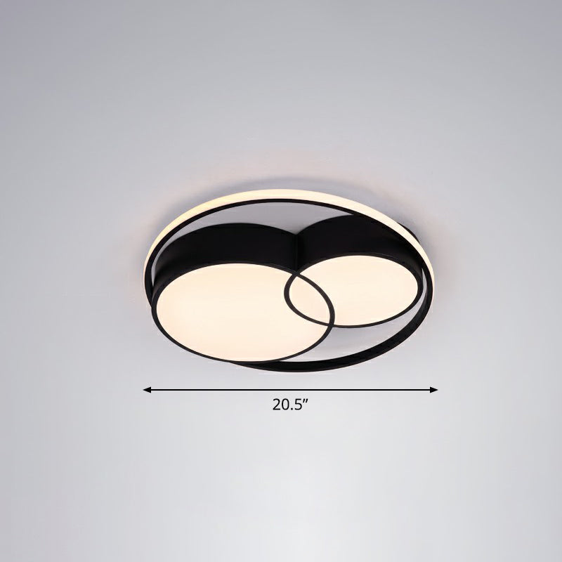 Ultrathin Bedroom Ceiling Mounted Fixture Acrylic Contemporary LED Flush Mount Lighting Black Remote Control Stepless Dimming Round Clearhalo 'Ceiling Lights' 'Close To Ceiling Lights' 'Close to ceiling' 'Flush mount' Lighting' 2326904