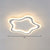 White Pentacle LED Flushmount Ceiling Lamp Cartoon Acrylic Flush Light for Child Room White 16" Warm Clearhalo 'Ceiling Lights' 'Close To Ceiling Lights' 'Close to ceiling' 'Flush mount' Lighting' 2326931