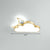 Metal Moon and Cloud Ceiling Fixture Childrens LED Flush Mounted Light for Bedroom Gold 20.5" White Clearhalo 'Ceiling Lights' 'Close To Ceiling Lights' 'Close to ceiling' 'Flush mount' Lighting' 2327031