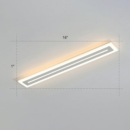 Ultrathin Strip Acrylic Ceiling Light Modern White LED Flush Mount Lighting for Foyer White Warm Square Plate Clearhalo 'Ceiling Lights' 'Close To Ceiling Lights' 'Close to ceiling' 'Flush mount' Lighting' 2327073