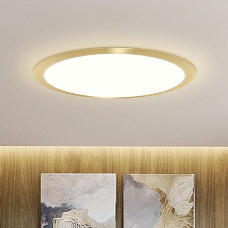 Flat LED Flush Mount Lighting Minimalist Acrylic Ceiling Light Fixture for Bedroom Clearhalo 'Ceiling Lights' 'Close To Ceiling Lights' 'Close to ceiling' 'Flush mount' Lighting' 2327138