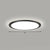 Flat LED Flush Mount Lighting Minimalist Acrylic Ceiling Light Fixture for Bedroom Black 16" White Clearhalo 'Ceiling Lights' 'Close To Ceiling Lights' 'Close to ceiling' 'Flush mount' Lighting' 2327146