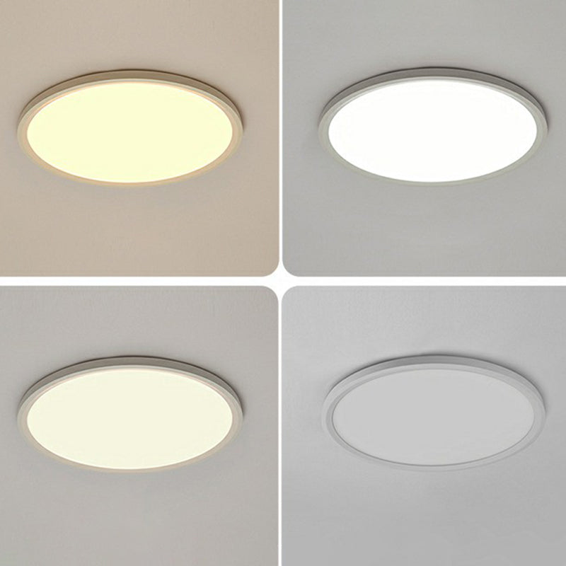 Ultrathin LED Ceiling Mount Fixture Simple Style Acrylic White Flushmount Lighting Clearhalo 'Ceiling Lights' 'Close To Ceiling Lights' 'Close to ceiling' 'Flush mount' Lighting' 2327150