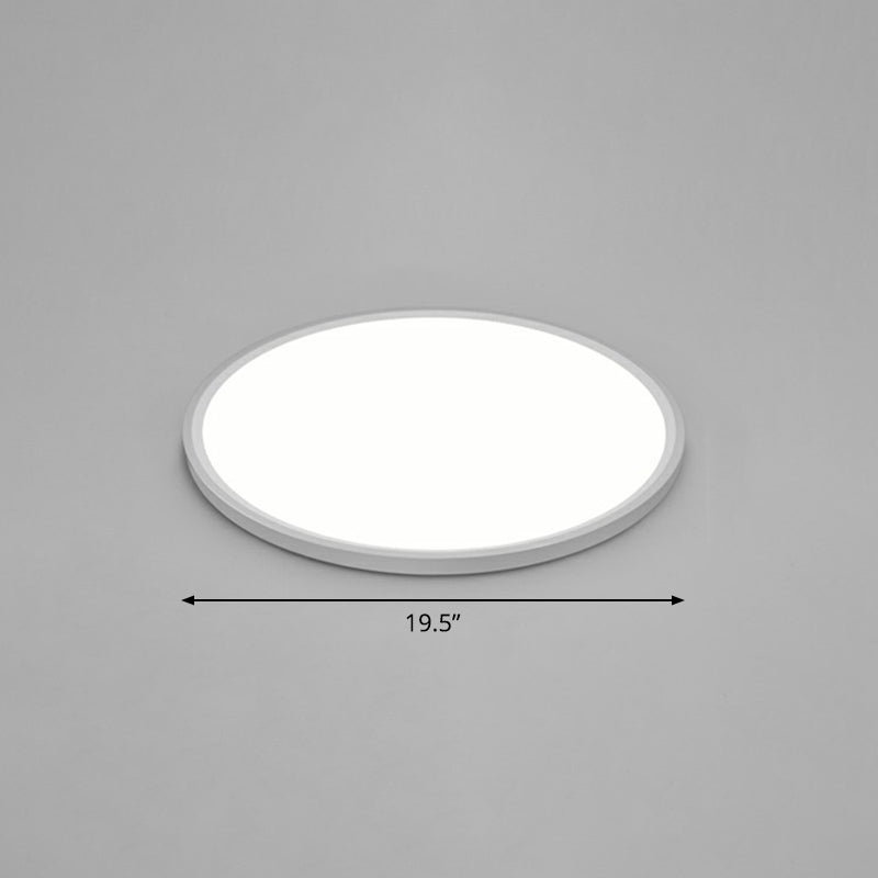Ultrathin LED Ceiling Mount Fixture Simple Style Acrylic White Flushmount Lighting White 19.5" White Clearhalo 'Ceiling Lights' 'Close To Ceiling Lights' 'Close to ceiling' 'Flush mount' Lighting' 2327151