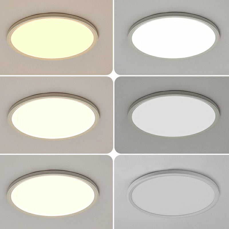 Ultrathin LED Ceiling Mount Fixture Simple Style Acrylic White Flushmount Lighting Clearhalo 'Ceiling Lights' 'Close To Ceiling Lights' 'Close to ceiling' 'Flush mount' Lighting' 2327155