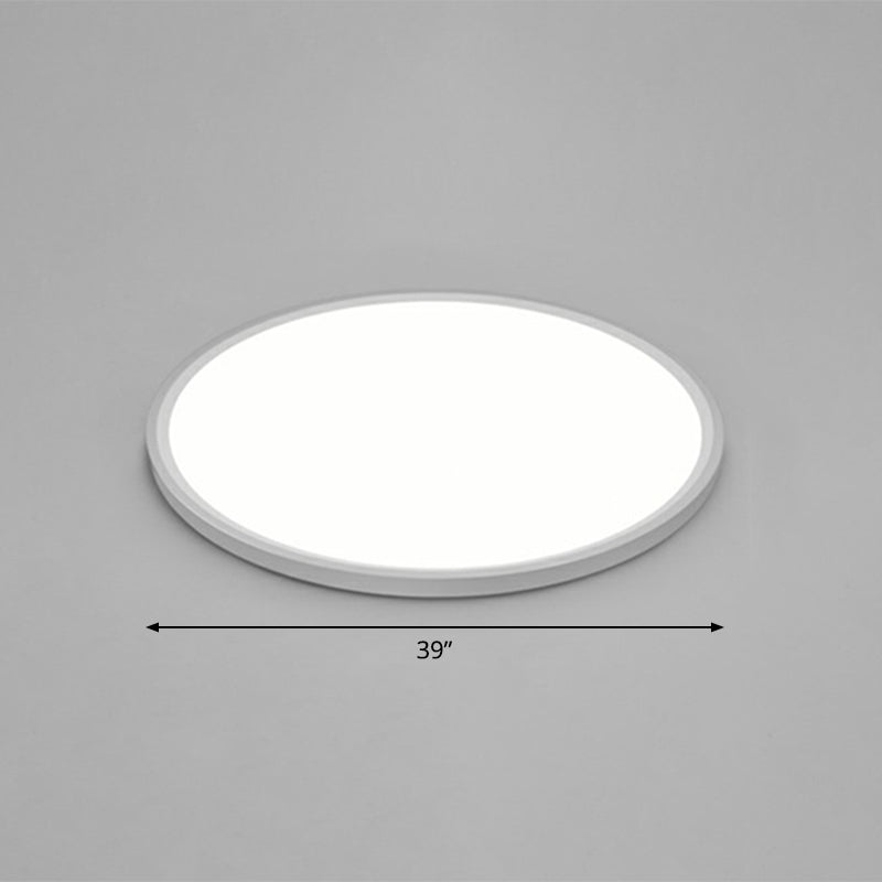 Ultrathin LED Ceiling Mount Fixture Simple Style Acrylic White Flushmount Lighting White 39" White Clearhalo 'Ceiling Lights' 'Close To Ceiling Lights' 'Close to ceiling' 'Flush mount' Lighting' 2327156
