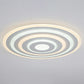 White Concentric Round Flushmount Simple Style Acrylic LED Flush Ceiling Light for Bedroom White 16" Remote Control Stepless Dimming Clearhalo 'Ceiling Lights' 'Close To Ceiling Lights' 'Close to ceiling' 'Flush mount' Lighting' 2327258