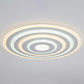 White Concentric Round Flushmount Simple Style Acrylic LED Flush Ceiling Light for Bedroom White 31.5" Remote Control Stepless Dimming Clearhalo 'Ceiling Lights' 'Close To Ceiling Lights' 'Close to ceiling' 'Flush mount' Lighting' 2327260