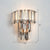 Clear and Smoke Crystal Tiers Sconce Light Simplicity 3-Head Wall Mount Light for Hallway Clear Clearhalo 'Cast Iron' 'Glass' 'Industrial' 'Modern wall lights' 'Modern' 'Tiffany' 'Traditional wall lights' 'Wall Lamps & Sconces' 'Wall Lights' Lighting' 2327313