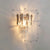 4-Tiered Restaurant Wall Sconce Light Beveled Crystal 2-Bulb Modern Wall Light Fixture Smoke Gray Clearhalo 'Modern wall lights' 'Modern' 'Wall Lamps & Sconces' 'Wall Lights' Lighting' 2327326
