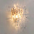 4-Tiered Restaurant Wall Sconce Light Beveled Crystal 2-Bulb Modern Wall Light Fixture Champagne Clearhalo 'Modern wall lights' 'Modern' 'Wall Lamps & Sconces' 'Wall Lights' Lighting' 2327327