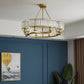 Circular Prismatic Crystal Chandelier Postmodern Suspension Lighting for Living Room Clearhalo 'Ceiling Lights' 'Chandeliers' 'Modern Chandeliers' 'Modern' Lighting' 2327420