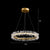 Minimalistic Circle Chandelier Pendant Flower Crystal Dining Room LED Suspension Light Gold 19.5" Clearhalo 'Ceiling Lights' 'Chandeliers' 'Modern Chandeliers' 'Modern' Lighting' 2327460
