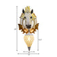 White/Red 1 Light Sconce Light Vintage Resin Horse Wall Lamp with Droplet Crystal Shade for Indoor, 9.5"/12" W Clearhalo 'Wall Lamps & Sconces' 'Wall Lights' Lighting' 232752