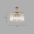 Postmodern Wavy Pendant Light Fixture Fluted Clear Glass Rods Bedroom Chandelier Lamp Clear 19.5" Clearhalo 'Ceiling Lights' 'Chandeliers' 'Clear' 'Industrial' 'Modern Chandeliers' 'Modern' 'Tiffany' 'Traditional Chandeliers' Lighting' 2327536