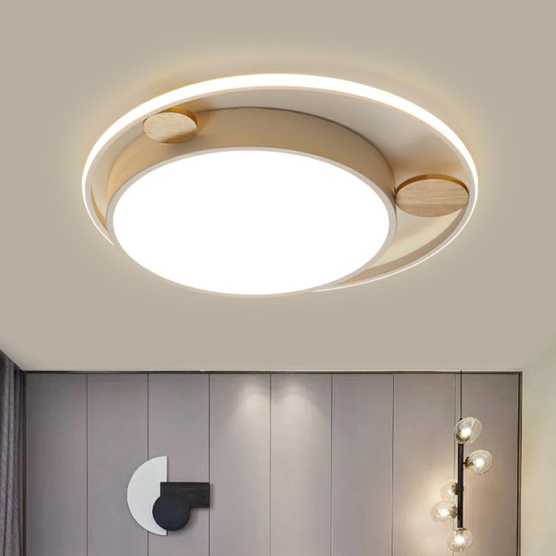 Minimalist Round Flush Mount LED Light Acrylic Bedroom Ceiling Flush Light in White Clearhalo 'Ceiling Lights' 'Close To Ceiling Lights' 'Close to ceiling' 'Flush mount' Lighting' 2327817