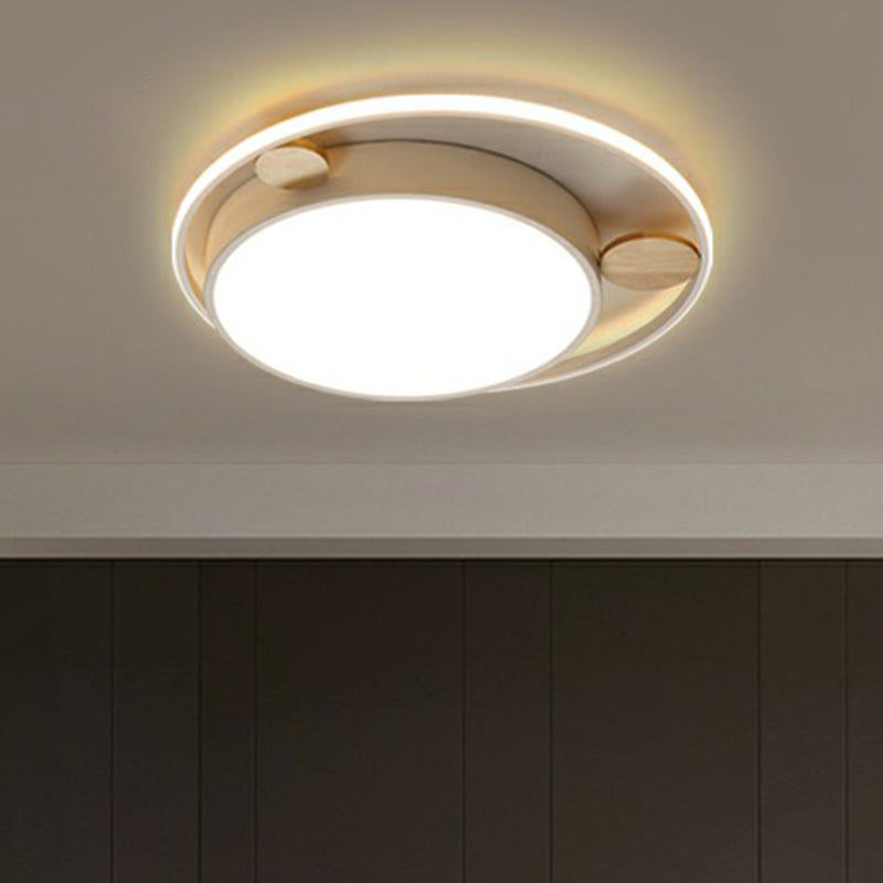 Minimalist Round Flush Mount LED Light Acrylic Bedroom Ceiling Flush Light in White Clearhalo 'Ceiling Lights' 'Close To Ceiling Lights' 'Close to ceiling' 'Flush mount' Lighting' 2327822