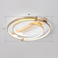 Gold Loop Ceiling Flush Light Simple Style Metal LED Flush Mount Lighting Fixture for Bedroom Gold 18" White Clearhalo 'Ceiling Lights' 'Close To Ceiling Lights' 'Close to ceiling' 'Flush mount' Lighting' 2327862