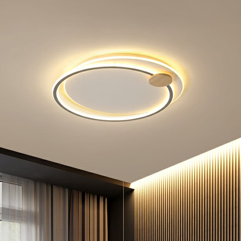 Big O Flush Mount Lighting Nordic Style Acrylic Bedroom LED Ceiling Mount Light Fixture Clearhalo 'Ceiling Lights' 'Close To Ceiling Lights' 'Close to ceiling' 'Flush mount' Lighting' 2327948
