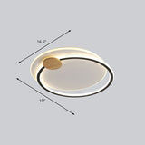 Big O Flush Mount Lighting Nordic Style Acrylic Bedroom LED Ceiling Mount Light Fixture Black 16.5" Third Gear Clearhalo 'Ceiling Lights' 'Close To Ceiling Lights' 'Close to ceiling' 'Flush mount' Lighting' 2327950