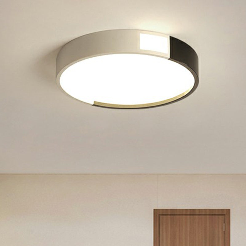 Bedroom Ceiling Mount Lighting Modern Black Flush Mount with Geometric Acrylic Shade Black Remote Control Stepless Dimming Round Clearhalo 'Ceiling Lights' 'Close To Ceiling Lights' 'Close to ceiling' 'Flush mount' Lighting' 2328026
