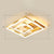Minimalist Square LED Flush Ceiling Light Metallic Bedroom Flush-Mount Light Fixture in Gold Gold 17" Warm Clearhalo 'Ceiling Lights' 'Close To Ceiling Lights' 'Close to ceiling' 'Flush mount' Lighting' 2328095