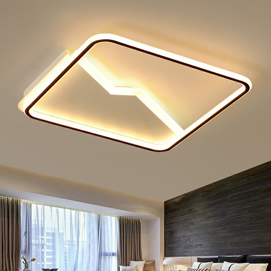 Modern Square LED Ceiling Mount Lamp Aluminum Bedroom Flush Mounted Light Fixture Clearhalo 'Ceiling Lights' 'Close To Ceiling Lights' 'Close to ceiling' 'Flush mount' Lighting' 2328172