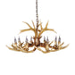 Traditional Antler Shaped Hanging Lamp 8 Bulbs Resin Chandelier Light Fixture in Brown Clearhalo 'Ceiling Lights' 'Chandeliers' Lighting' options 232963