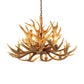 Village Candelabra Hanging Pendant 12 Lights Resin Ceiling Chandelier with Antler in Brown for Living Room Clearhalo 'Ceiling Lights' 'Chandeliers' Lighting' options 232986