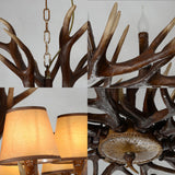 Conical Resin Pendant Lighting Traditional 10-Bulb Dining Room Chandelier Light in Brown Clearhalo 'Ceiling Lights' 'Chandeliers' Lighting' options 232997