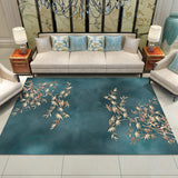 Retro Living Room Rug Multi Color Plant Print Area Rug Cotton Blend Non-Slip Backing Pet Friendly Indoor Rug Clearhalo 'Area Rug' 'Rug' 2333061