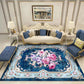 Chinoiserie Flower Rug Multi Colored Polypropylene Area Carpet Anti-Slip Backing Pet Friendly Easy Care Indoor Rug for Parlor Blue Clearhalo 'Area Rug' 'Rug' 2333134