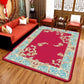 Chinoiserie Flower Rug Multi Colored Polypropylene Area Carpet Anti-Slip Backing Pet Friendly Easy Care Indoor Rug for Parlor Red-Blue Clearhalo 'Area Rug' 'Rug' 2333145