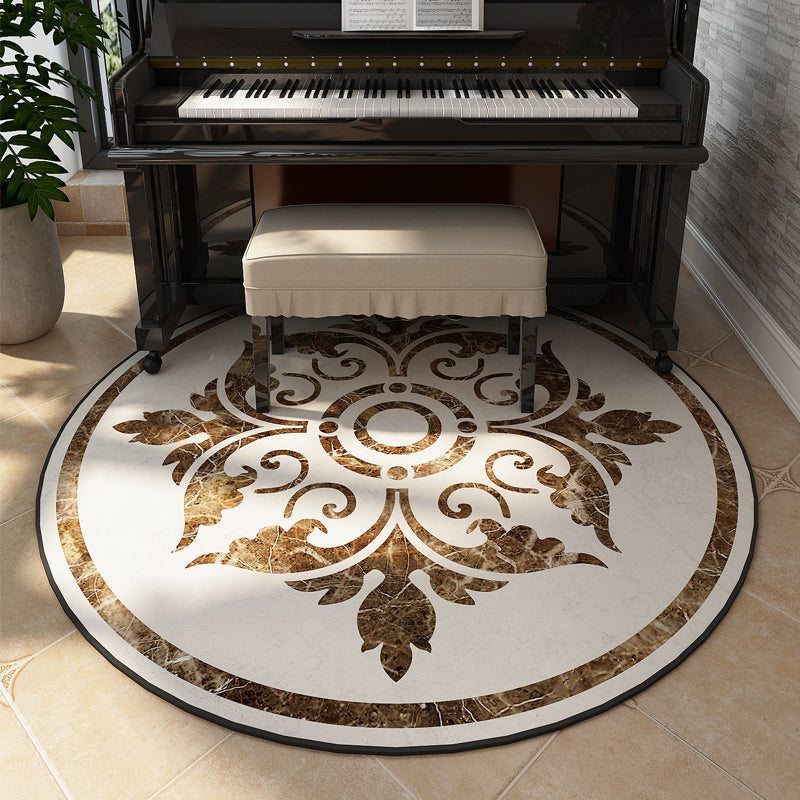 Olden Decoration Rug Multi Color Flower Printed Area Carpet Polyster Non-Slip Backing Stain-Resistant Indoor Rug Clearhalo 'Area Rug' 'Rugs' 'Vintage' Rug' 2333154