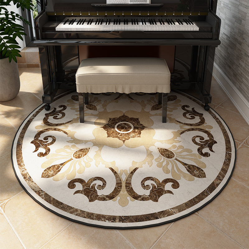 Olden Decoration Rug Multi Color Flower Printed Area Carpet Polyster Non-Slip Backing Stain-Resistant Indoor Rug Clearhalo 'Area Rug' 'Rugs' 'Vintage' Rug' 2333156