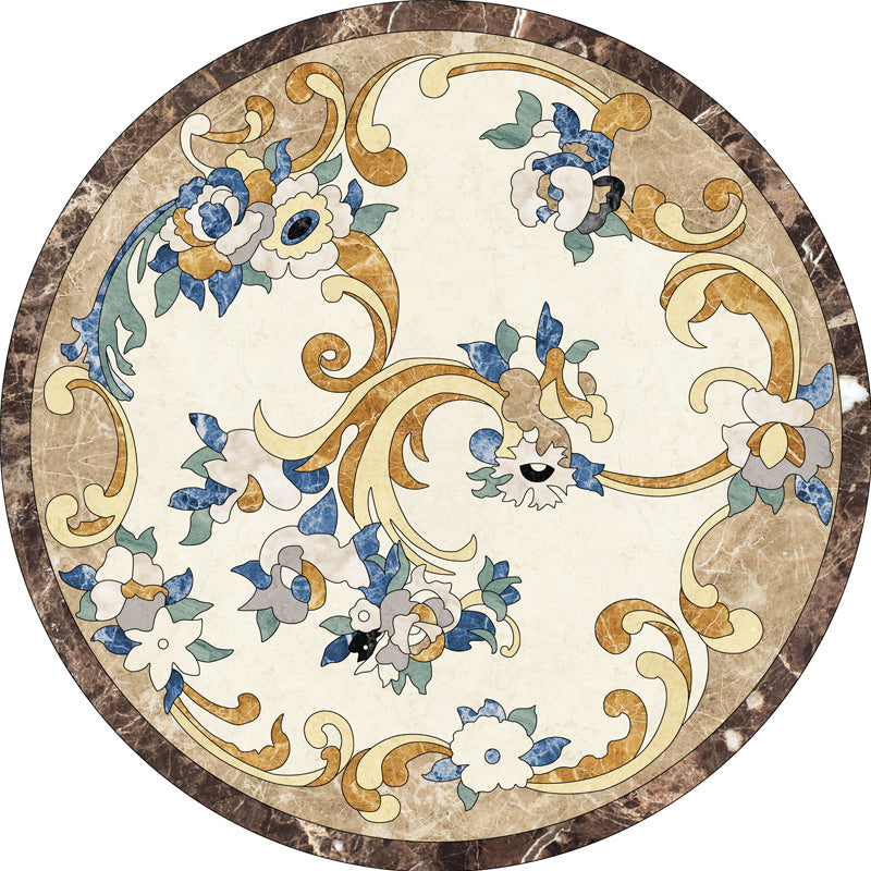 Olden Decoration Rug Multi Color Flower Printed Area Carpet Polyster Non-Slip Backing Stain-Resistant Indoor Rug Clearhalo 'Area Rug' 'Rugs' 'Vintage' Rug' 2333158