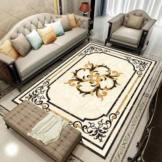 Multi Color Geometric Print Rug Polyster Retro Indoor Rug Non-Slip Backing Stain-Resistant Area Carpet for Living Room Golden Clearhalo 'Area Rug' 'Rugs' 'Vintage' Rug' 2333197