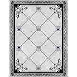 Formal Living Room Rug Multi Color Geometric Pattern Area Carpet Leather Non-Slip Backing Pet Friendly Easy Care Rug Grey Clearhalo 'Area Rug' 'Rugs' 'Vintage' Rug' 2333209