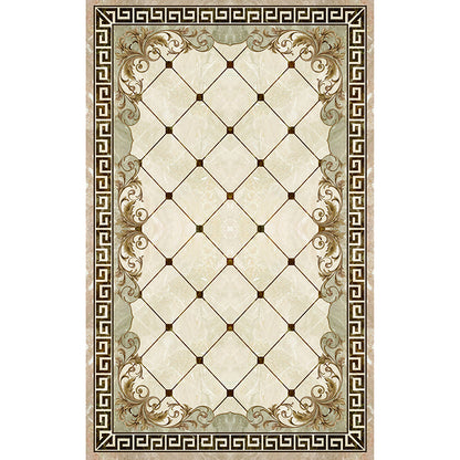 Formal Living Room Rug Multi Color Geometric Pattern Area Carpet Leather Non-Slip Backing Pet Friendly Easy Care Rug Beige Clearhalo 'Area Rug' 'Rugs' 'Vintage' Rug' 2333213