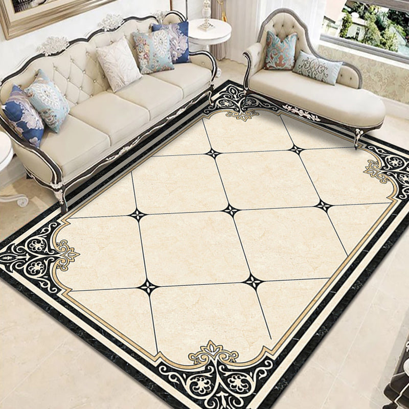 Nostalgia Geometric Printed Rug Multi Colored Polyster Indoor Rug Non-Slip Backing Pet Friendly Carpet for Living Room Clearhalo 'Area Rug' 'Rugs' 'Vintage' Rug' 2333217