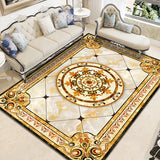 Nostalgia Geometric Printed Rug Multi Colored Polyster Indoor Rug Non-Slip Backing Pet Friendly Carpet for Living Room Ginger Clearhalo 'Area Rug' 'Rugs' 'Vintage' Rug' 2333223