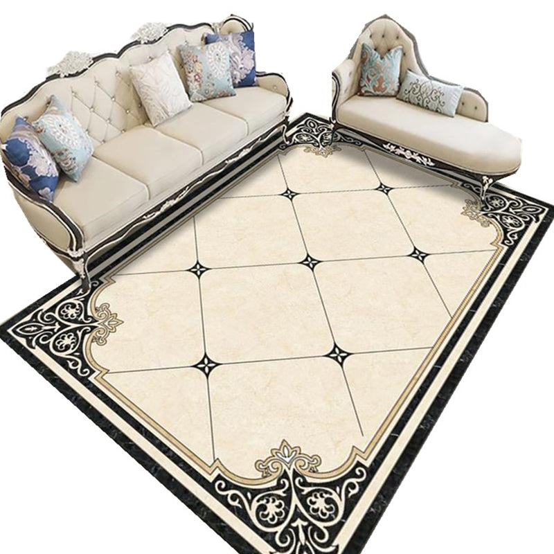 Nostalgia Geometric Printed Rug Multi Colored Polyster Indoor Rug Non-Slip Backing Pet Friendly Carpet for Living Room Clearhalo 'Area Rug' 'Rugs' 'Vintage' Rug' 2333226