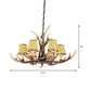 4/6/8-Light Conical Chandelier Light Traditional Brown Resin Suspension Pendant for Kitchen Island Clearhalo 'Ceiling Lights' 'Chandeliers' Lighting' options 233425