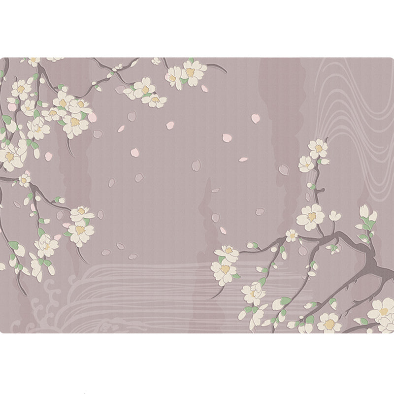 Olden Decoration Rug Multi Colored Flower Pattern Rug Polyster Non-Slip Machine Washable Area Carpet Nude Pink Clearhalo 'Area Rug' 'Rug' 2334424